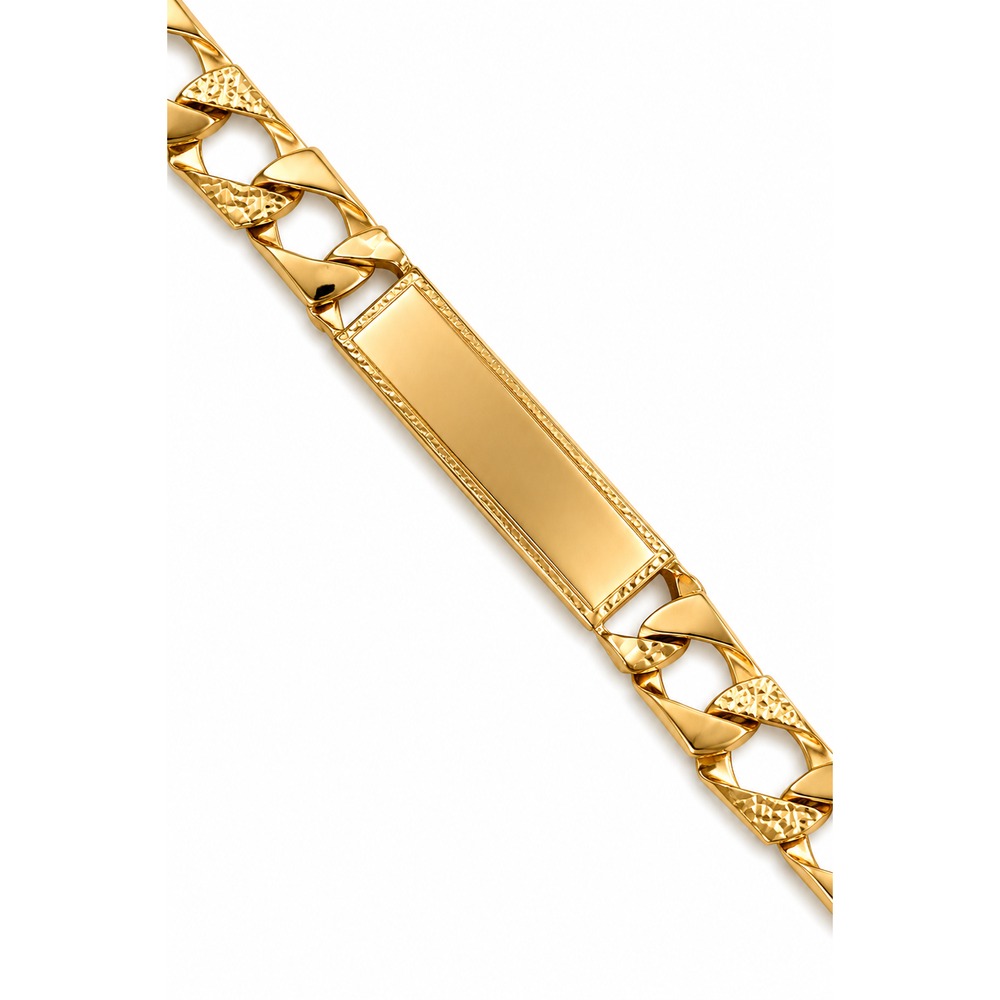 Gold curb ID bracelet