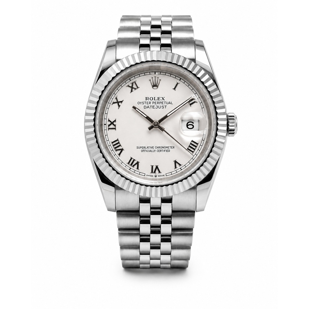 Pre-owned Rolex Datejust, white dial, jubilee bracelet