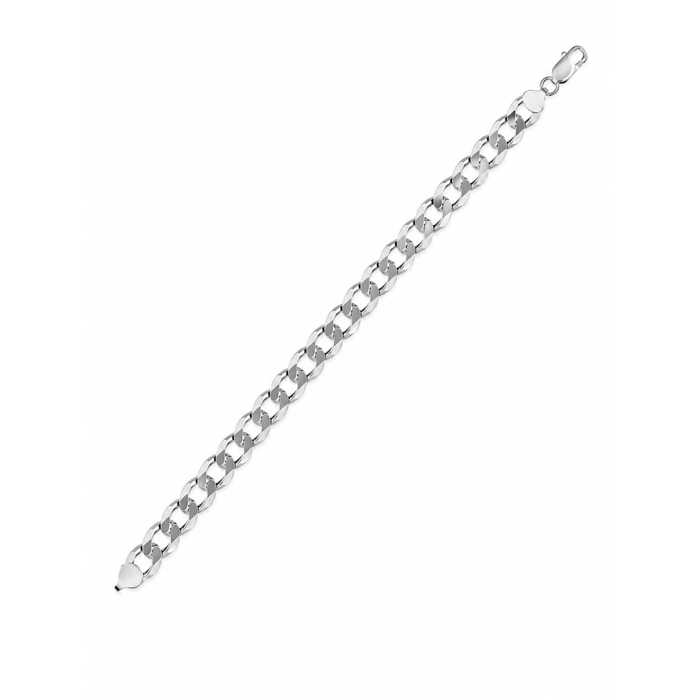 Silver curb link bracelet